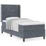 Cama con Box Spring y Colchón Gris Oscuro 100x200 cm de Terciopelo de , Camas y somieres - Ref: Foro24-3341997, Precio: 355,9...