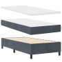 Cama con Box Spring y Colchón Gris Oscuro 100x200 cm de Terciopelo de , Camas y somieres - Ref: Foro24-3341997, Precio: 355,9...