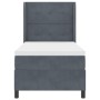 Cama con Box Spring y Colchón Gris Oscuro 100x200 cm de Terciopelo de , Camas y somieres - Ref: Foro24-3341997, Precio: 355,9...