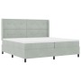 Cama con Box Spring y Colchón Gris Claro 200x200 cm Terciopelo de , Camas y somieres - Ref: Foro24-3342026, Precio: 647,75 €,...