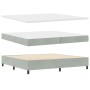 Cama con Box Spring y Colchón Gris Claro 200x200 cm Terciopelo de , Camas y somieres - Ref: Foro24-3342026, Precio: 647,75 €,...