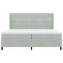Cama con Box Spring y Colchón Gris Claro 200x200 cm Terciopelo de , Camas y somieres - Ref: Foro24-3342026, Precio: 647,75 €,...
