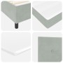 Cama con Box Spring y Colchón Gris Claro 200x200 cm Terciopelo de , Camas y somieres - Ref: Foro24-3342026, Precio: 647,75 €,...