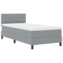 Marco de cama con colchón Gris claro Tela 100 x 200 cm Cama de , Camas y somieres - Ref: Foro24-3342107, Precio: 338,18 €, De...