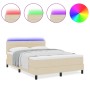 Estructura de Cama con Colchón Beige Tela 140 x 200 cm de , Camas y somieres - Ref: Foro24-3342140, Precio: 447,48 €, Descuen...