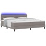 Estructura de Cama con Colchón Gris Claro Tela 200 x 200 cm de , Camas y somieres - Ref: Foro24-3342160, Precio: 652,17 €, De...