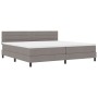 Estructura de Cama con Colchón Gris Claro Tela 200 x 200 cm de , Camas y somieres - Ref: Foro24-3342160, Precio: 652,17 €, De...