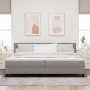 Estructura de Cama con Colchón Gris Claro Tela 200 x 200 cm de , Camas y somieres - Ref: Foro24-3342160, Precio: 652,17 €, De...