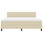 Cama Box Spring con Colchón & LED Crema 180x200 cm Tela de , Camas y somieres - Ref: Foro24-3342231, Precio: 556,59 €, Descue...