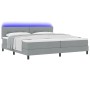 Estructura de Cama con Colchón Gris Claro Tela 200 x 200 cm de , Camas y somieres - Ref: Foro24-3342233, Precio: 614,20 €, De...