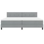 Estructura de Cama con Colchón Gris Claro Tela 200 x 200 cm de , Camas y somieres - Ref: Foro24-3342233, Precio: 614,20 €, De...