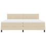 Estructura de Cama con Colchón Beige Tela 200 x 200 cm de , Camas y somieres - Ref: Foro24-3342238, Precio: 561,72 €, Descuen...