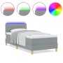 Cama con Base con Colchón y Luz LED Gris Claro 90x200 cm Tela de , Camas y somieres - Ref: Foro24-3342331, Precio: 312,68 €, ...