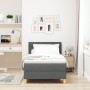 Cama con Box Spring con Colchón y Luz LED Gris Oscuro 90x200 cm Tela de , Camas y somieres - Ref: Foro24-3342332, Precio: 309...