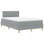 Cama Box Spring con Colchón y Luz LED Gris Claro 120x200 cm Tela de , Camas y somieres - Ref: Foro24-3342352, Precio: 398,61 ...