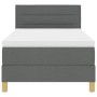 Cama con Box Spring con Colchón y Luz LED Gris Oscuro 90x200 cm Tela de , Camas y somieres - Ref: Foro24-3342332, Precio: 309...