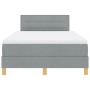 Cama Box Spring con Colchón y Luz LED Gris Claro 120x200 cm Tela de , Camas y somieres - Ref: Foro24-3342352, Precio: 398,61 ...