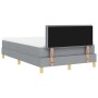 Cama Box Spring con Colchón y Luz LED Gris Claro 120x200 cm Tela de , Camas y somieres - Ref: Foro24-3342352, Precio: 398,61 ...
