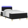 Cama con Base con Colchón y LED Negra 120x200 cm Tela de , Camas y somieres - Ref: Foro24-3342354, Precio: 406,05 €, Descuent...