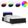 Cama con Base con Colchón y LED Negra 120x200 cm Tela de , Camas y somieres - Ref: Foro24-3342354, Precio: 406,05 €, Descuent...