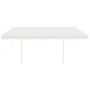 Toldo retráctil automático con postes crema 4,5x3 m de vidaXL, Toldos - Ref: Foro24-3069967, Precio: 553,84 €, Descuento: %