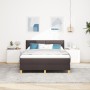 Cama Box Spring con Colchón y LED Marrón Oscuro 140x190 cm Tela de , Camas y somieres - Ref: Foro24-3342362, Precio: 447,08 €...