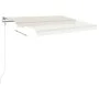 Toldo retráctil automático con postes crema 4,5x3 m de vidaXL, Toldos - Ref: Foro24-3069967, Precio: 501,97 €, Descuento: %