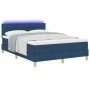 Cama Box Spring con Colchón & LED Azul 140x190 cm Tela de , Camas y somieres - Ref: Foro24-3342365, Precio: 463,48 €, Descuen...