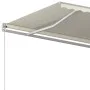 Toldo retráctil automático con postes crema 4,5x3 m de vidaXL, Toldos - Ref: Foro24-3069967, Precio: 501,97 €, Descuento: %
