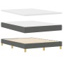 Cama con Box Spring con Colchón y LED Gris Oscuro 140x200 cm Tela de , Camas y somieres - Ref: Foro24-3342367, Precio: 433,85...