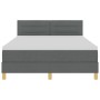 Cama con Box Spring con Colchón y LED Gris Oscuro 140x200 cm Tela de , Camas y somieres - Ref: Foro24-3342367, Precio: 433,85...