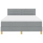 Cama Box Spring con Colchón y Luz LED Gris Claro 160x200 cm Tela de , Camas y somieres - Ref: Foro24-3342373, Precio: 499,26 ...