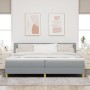 Cama con Base con Colchón y Luz LED Gris Claro 200x200 cm Tela de , Camas y somieres - Ref: Foro24-3342387, Precio: 594,74 €,...