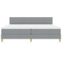Cama con Base con Colchón y Luz LED Gris Claro 200x200 cm Tela de , Camas y somieres - Ref: Foro24-3342387, Precio: 594,74 €,...