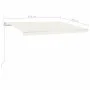 Toldo retráctil automático con postes crema 4,5x3 m de vidaXL, Toldos - Ref: Foro24-3069967, Precio: 501,97 €, Descuento: %