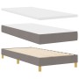Cama Box Spring con Colchón y LED Taupe 100x200 cm Tela de , Camas y somieres - Ref: Foro24-3342419, Precio: 355,30 €, Descue...