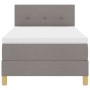 Cama Box Spring con Colchón y LED Taupe 100x200 cm Tela de , Camas y somieres - Ref: Foro24-3342419, Precio: 355,30 €, Descue...