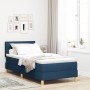 Cama Box Spring con Colchón y LED Azul 100x200 cm Tela de , Camas y somieres - Ref: Foro24-3342421, Precio: 349,06 €, Descuen...