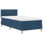 Cama Box Spring con Colchón y LED Azul 100x200 cm Tela de , Camas y somieres - Ref: Foro24-3342421, Precio: 349,06 €, Descuen...