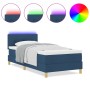 Cama Box Spring con Colchón y LED Azul 100x200 cm Tela de , Camas y somieres - Ref: Foro24-3342421, Precio: 349,06 €, Descuen...