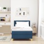 Cama Box Spring con Colchón y LED Azul 100x200 cm Tela de , Camas y somieres - Ref: Foro24-3342421, Precio: 349,06 €, Descuen...