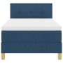 Cama Box Spring con Colchón y LED Azul 100x200 cm Tela de , Camas y somieres - Ref: Foro24-3342421, Precio: 349,06 €, Descuen...
