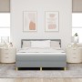 Cama con Box Spring con Colchón & Luz LED Gris Claro 140x190 cm Tela de , Camas y somieres - Ref: Foro24-3342436, Precio: 470...