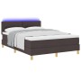 Cama con canapé y colchón LED marrón oscura 140x190 cm tela de , Camas y somieres - Ref: Foro24-3342439, Precio: 445,17 €, De...