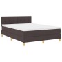 Cama con canapé y colchón LED marrón oscura 140x190 cm tela de , Camas y somieres - Ref: Foro24-3342439, Precio: 445,17 €, De...