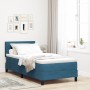 Cama Box Spring con colchón y LED Azul Oscuro 90x200 cm de terciopelo de , Camas y somieres - Ref: Foro24-3342630, Precio: 31...