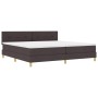 Cama Box Spring con Colchón & LED Marrón Oscuro 200x200 cm Tela de , Camas y somieres - Ref: Foro24-3342467, Precio: 612,64 €...