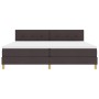 Cama Box Spring con Colchón & LED Marrón Oscuro 200x200 cm Tela de , Camas y somieres - Ref: Foro24-3342467, Precio: 612,64 €...