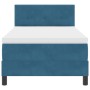 Cama Box Spring con colchón y LED Azul Oscuro 90x200 cm de terciopelo de , Camas y somieres - Ref: Foro24-3342630, Precio: 31...