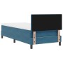 Cama Box Spring con colchón y LED Azul Oscuro 90x200 cm de terciopelo de , Camas y somieres - Ref: Foro24-3342630, Precio: 31...